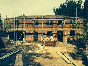 Coach House with Scaffolding 070614